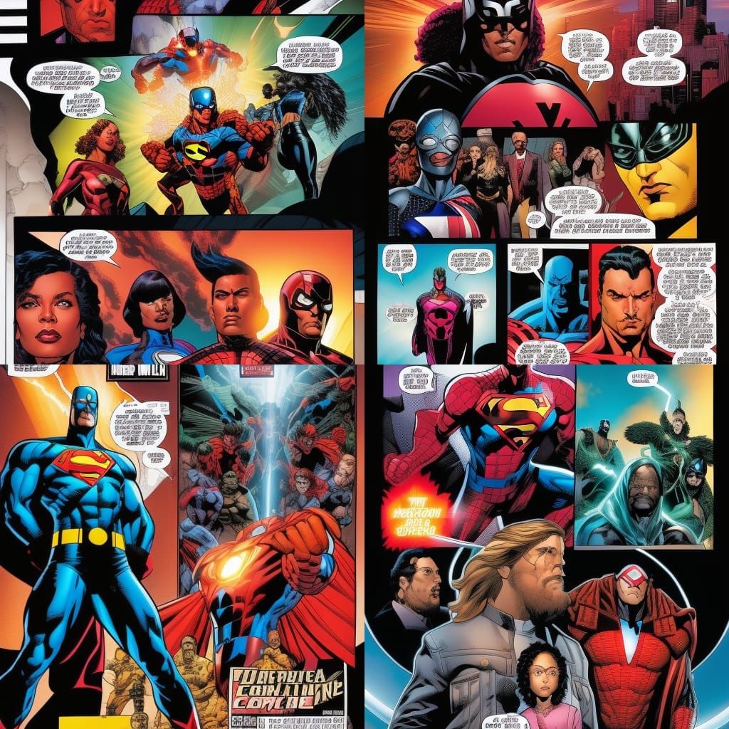 AI comic mashup mess