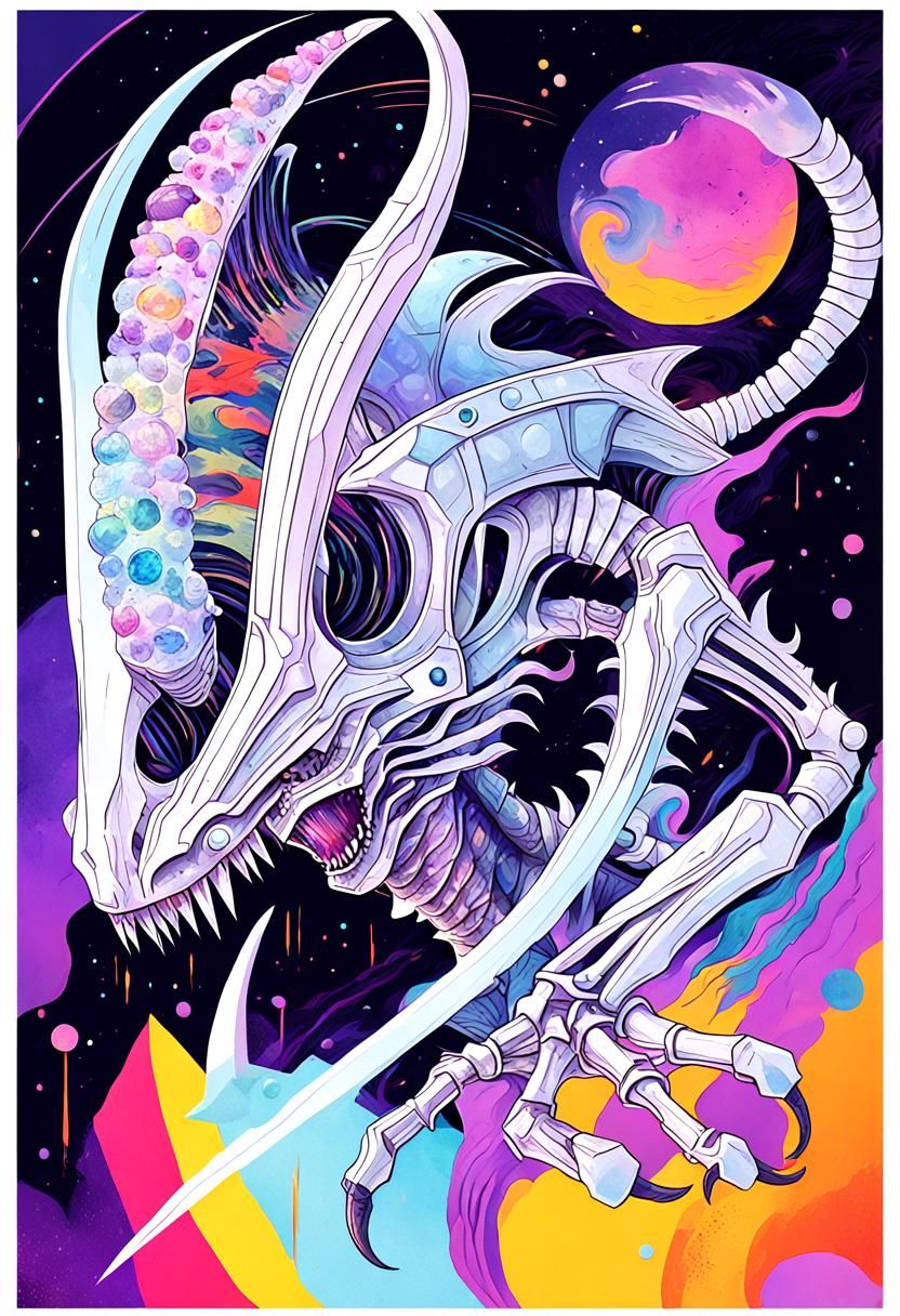 Xenomorph Crystal Sword in Kandinsky Style