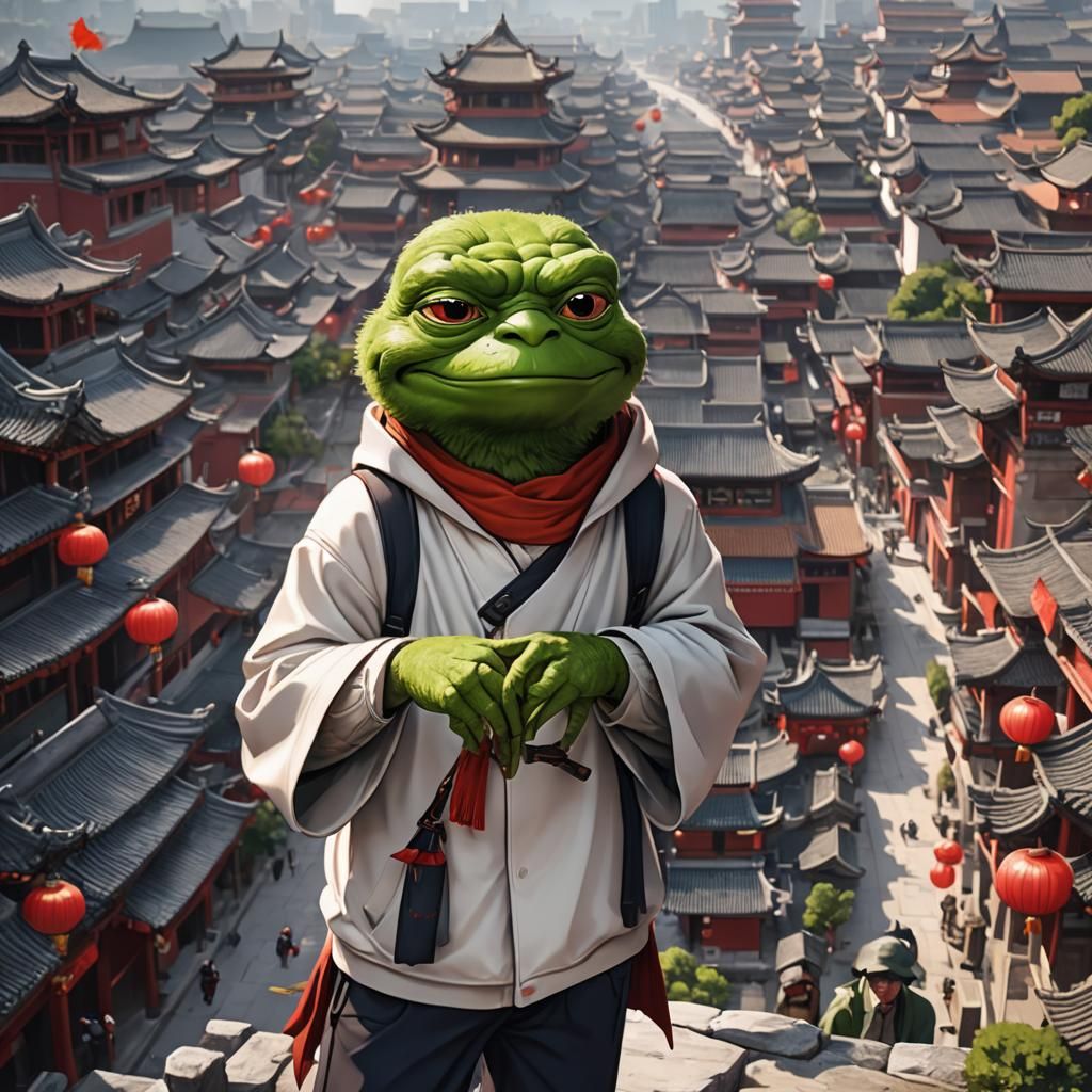 Pepe Visits China: 3D Anime Art