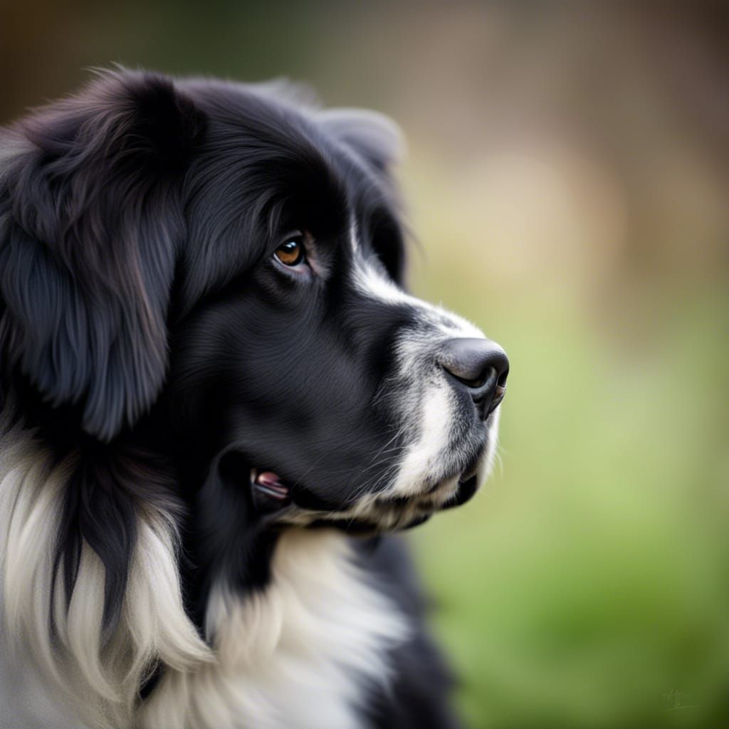 St Bernewfie Dog Portrait with Bokeh