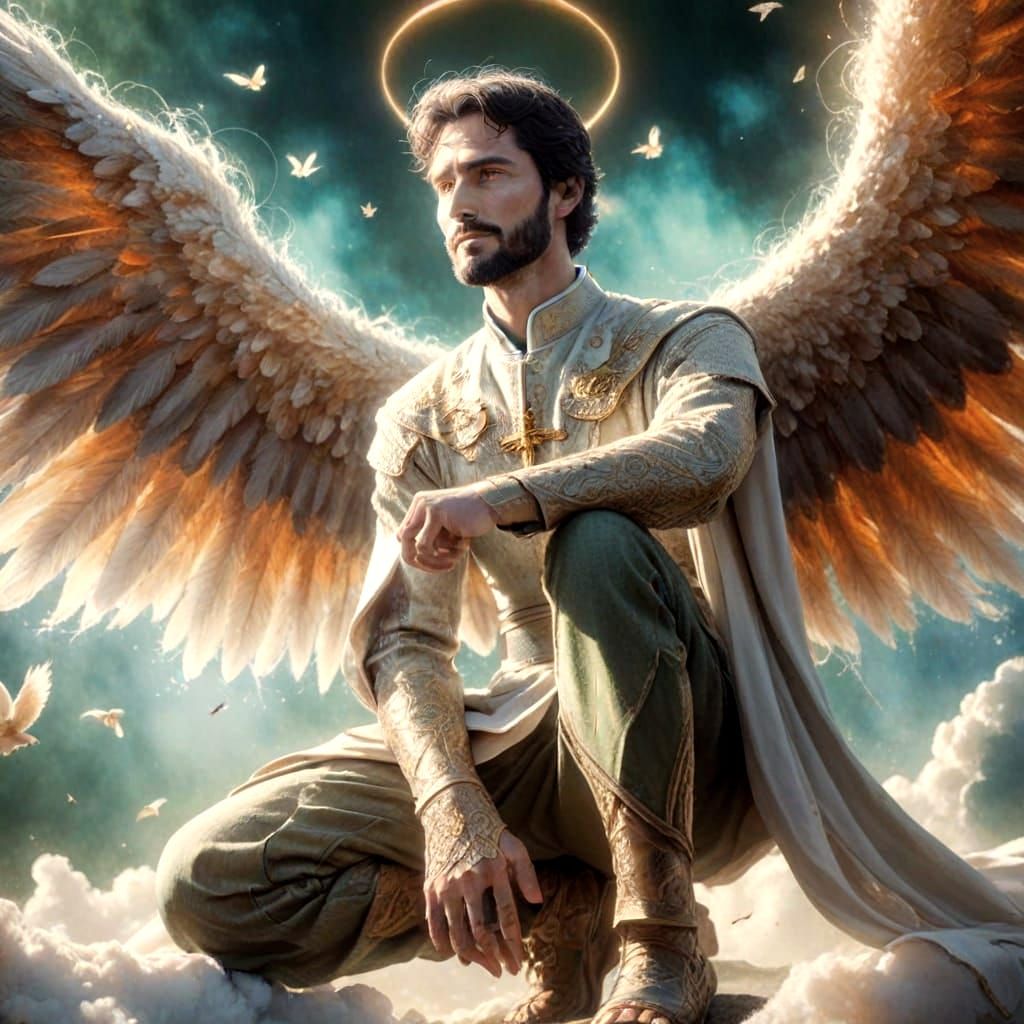 Striking Close-Up of a Loving Priest