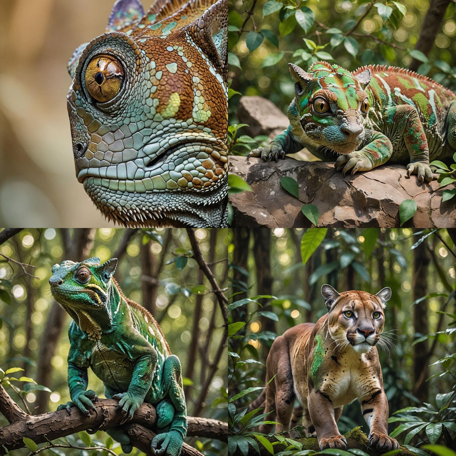 Chameleon Cougar Hybrid: Professional Wildlife Photography