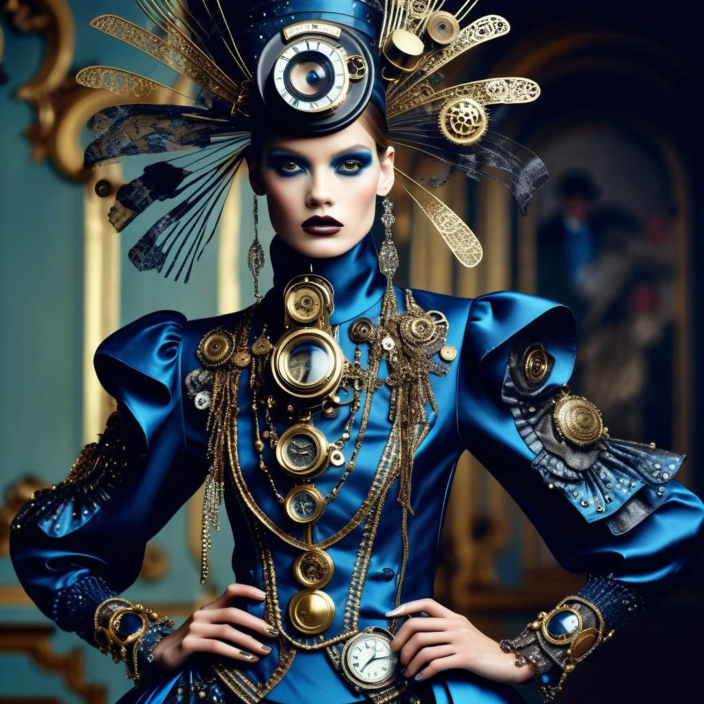 Steampunk Haute Couture Fashion Model Shoot