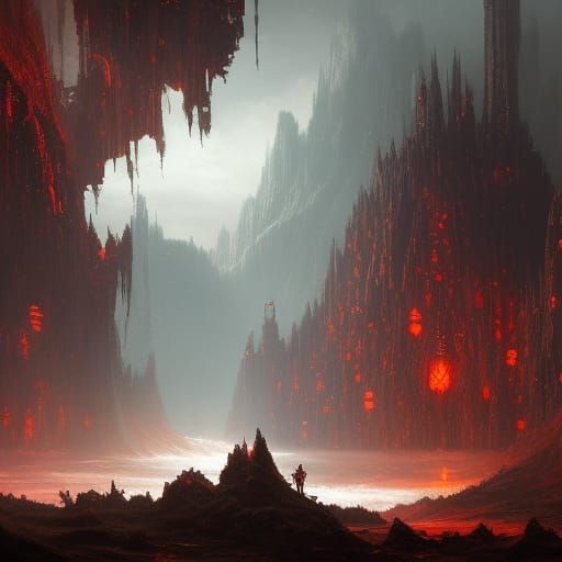 Cloaked Figure Playing Video Games in Detailed Digital Art