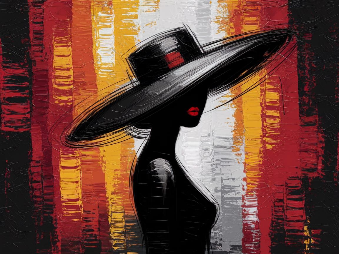 Elegant Enigma in Impressionistic Style