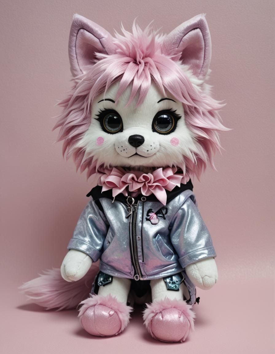 Pastel Goth Sanrio Wolf Plush in High Resolution