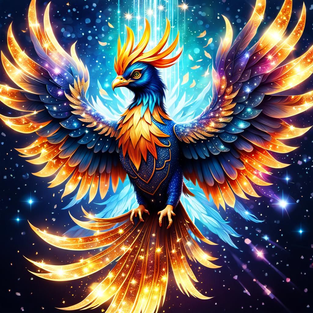 Luminous Phoenix Fantasy Art in High Resolution