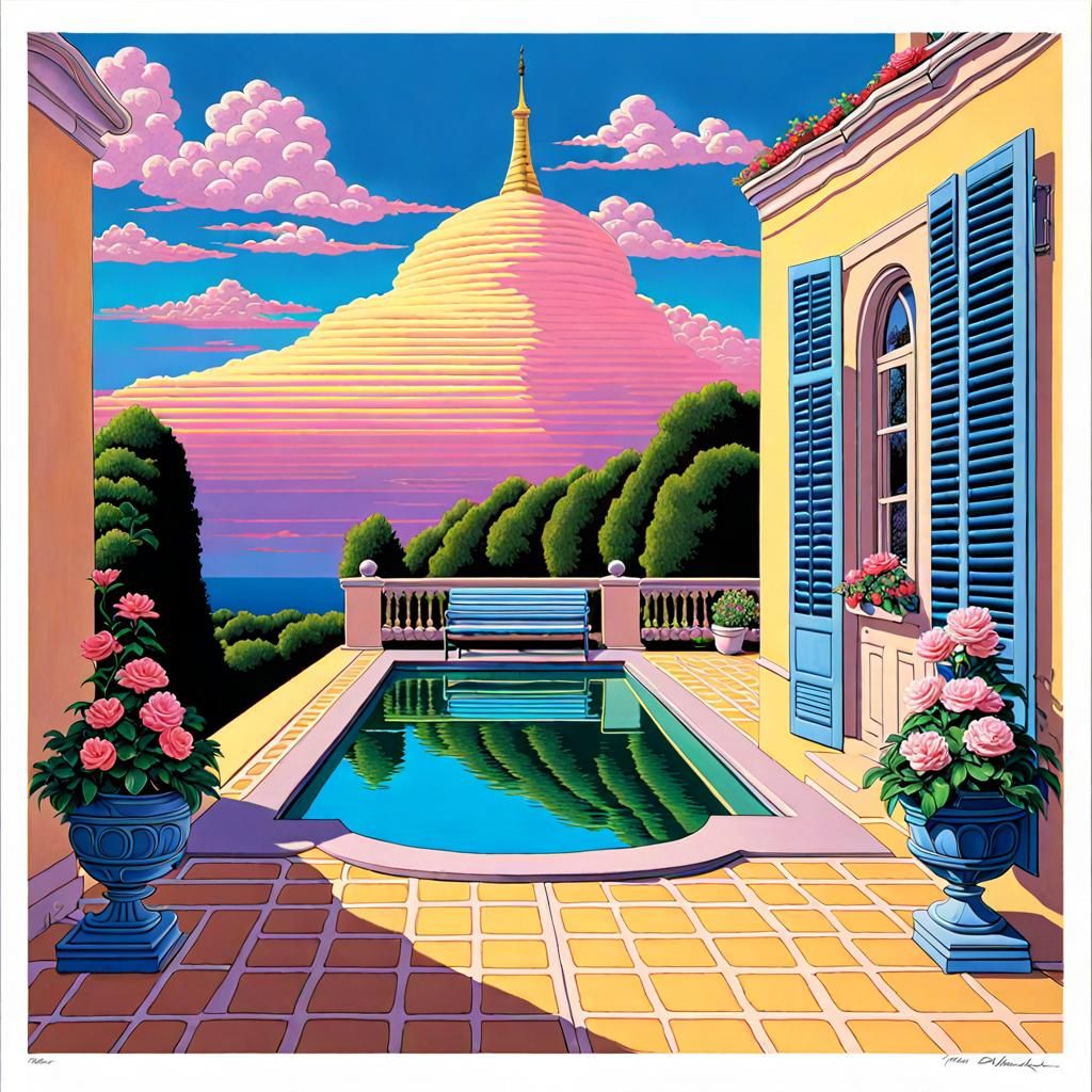 Vaporwave Paris: Impressionist Nostalgia in Soft Colors
