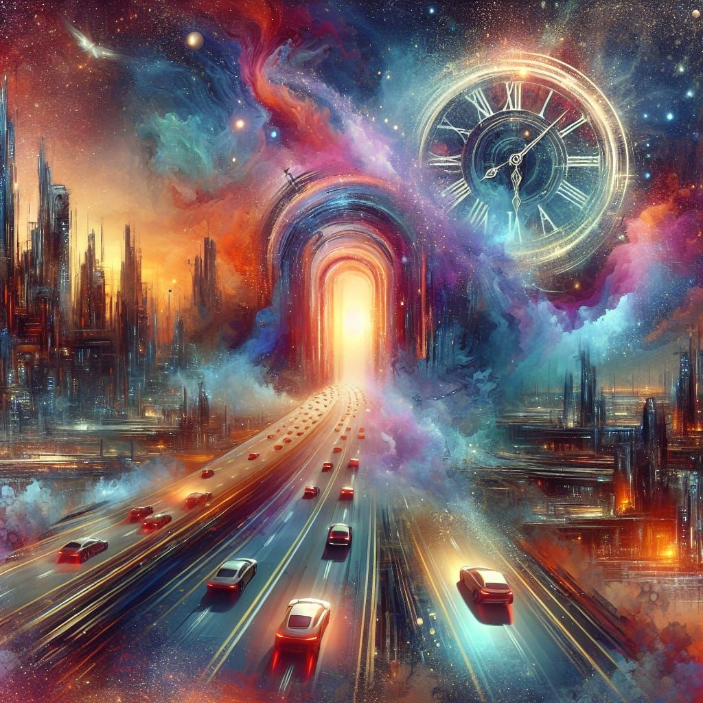 Futuristic Metropolis: Portal to Another Realm