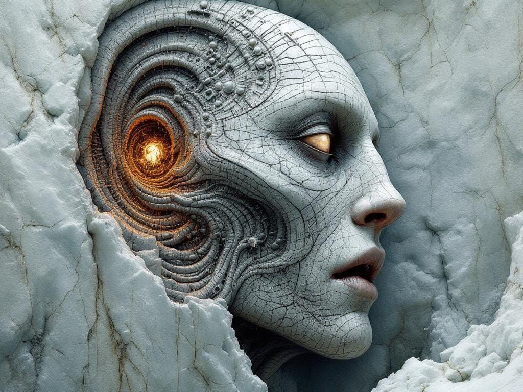 Majestic Arctic Excavation of Giant Face Artifact