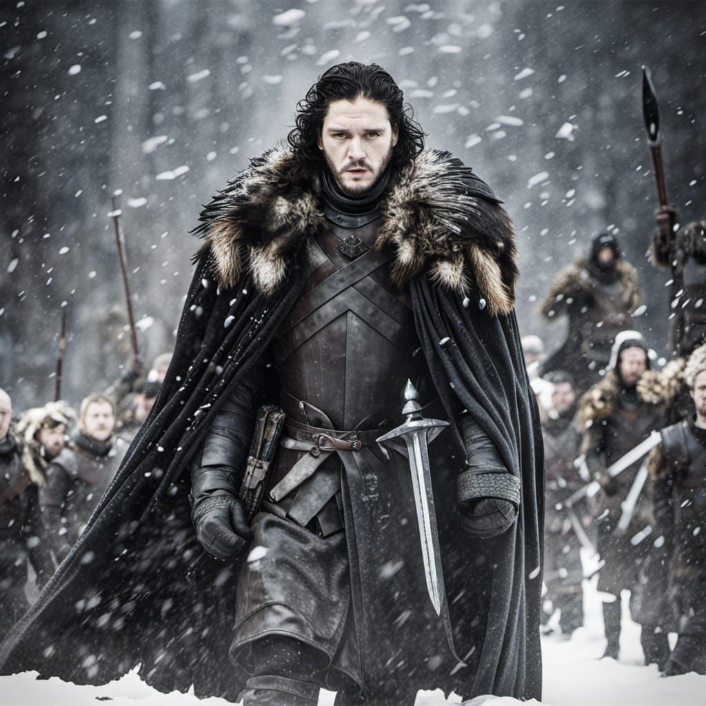 Jon Snow, King of the North Digital Portrait
