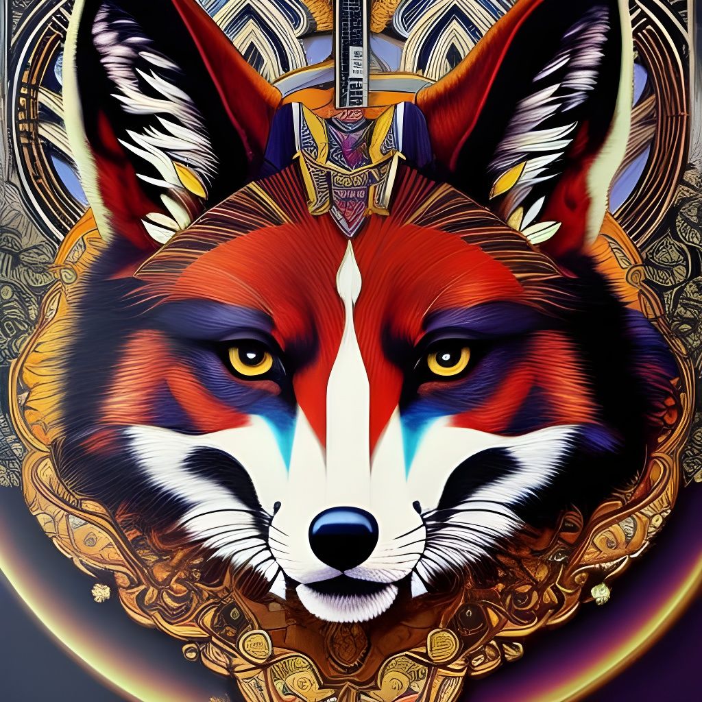Beautiful Kitsune Fox Spirit in Detailed Digital Art