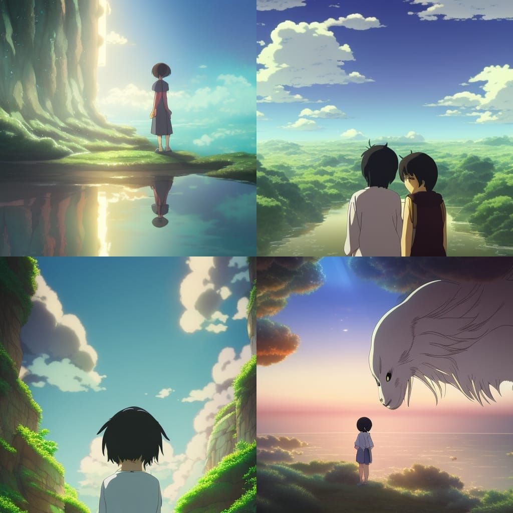 Prophetic Mirror in Studio Ghibli Anime Style