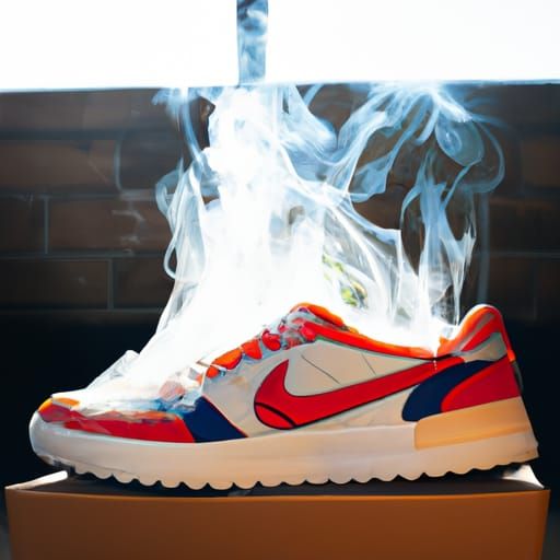 Melting Pizza Nike Sneakers: A Digital Art Concept