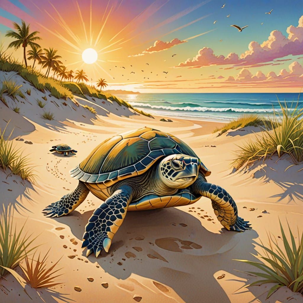 Turtles on the Beach