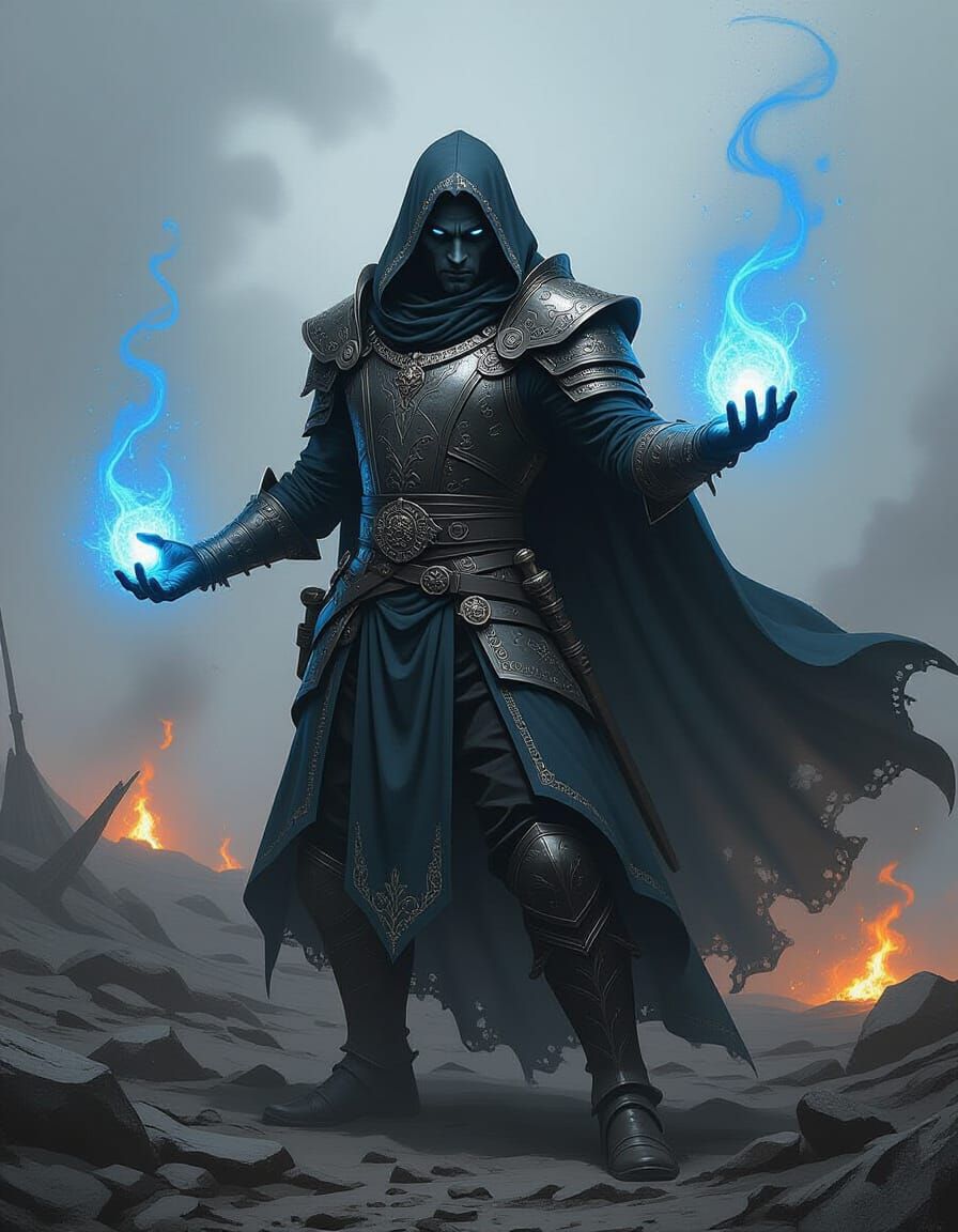 Warlock on Battlefield with Ethereal Magic