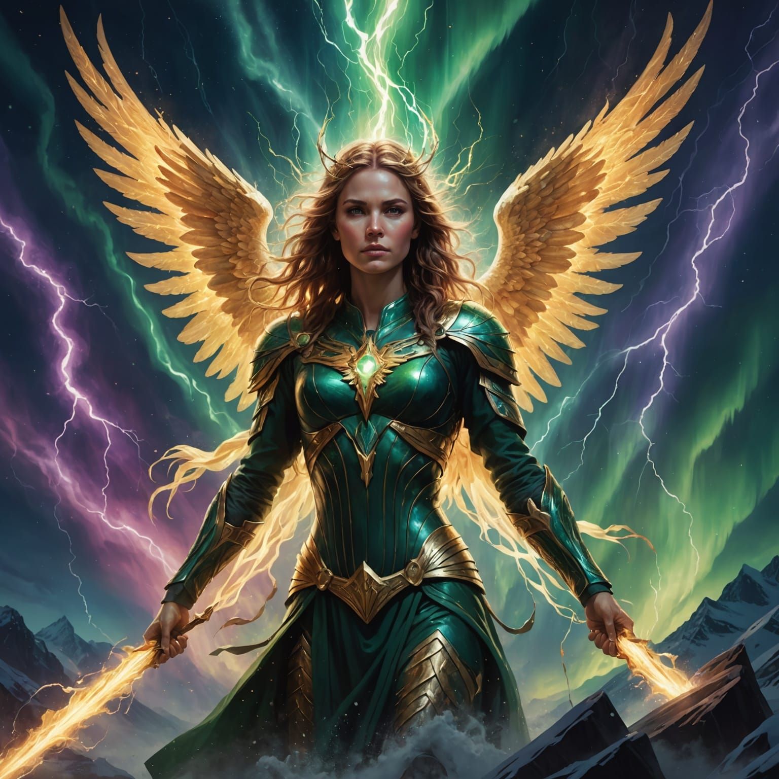 Enochian Angels Emerge from Northern Lights