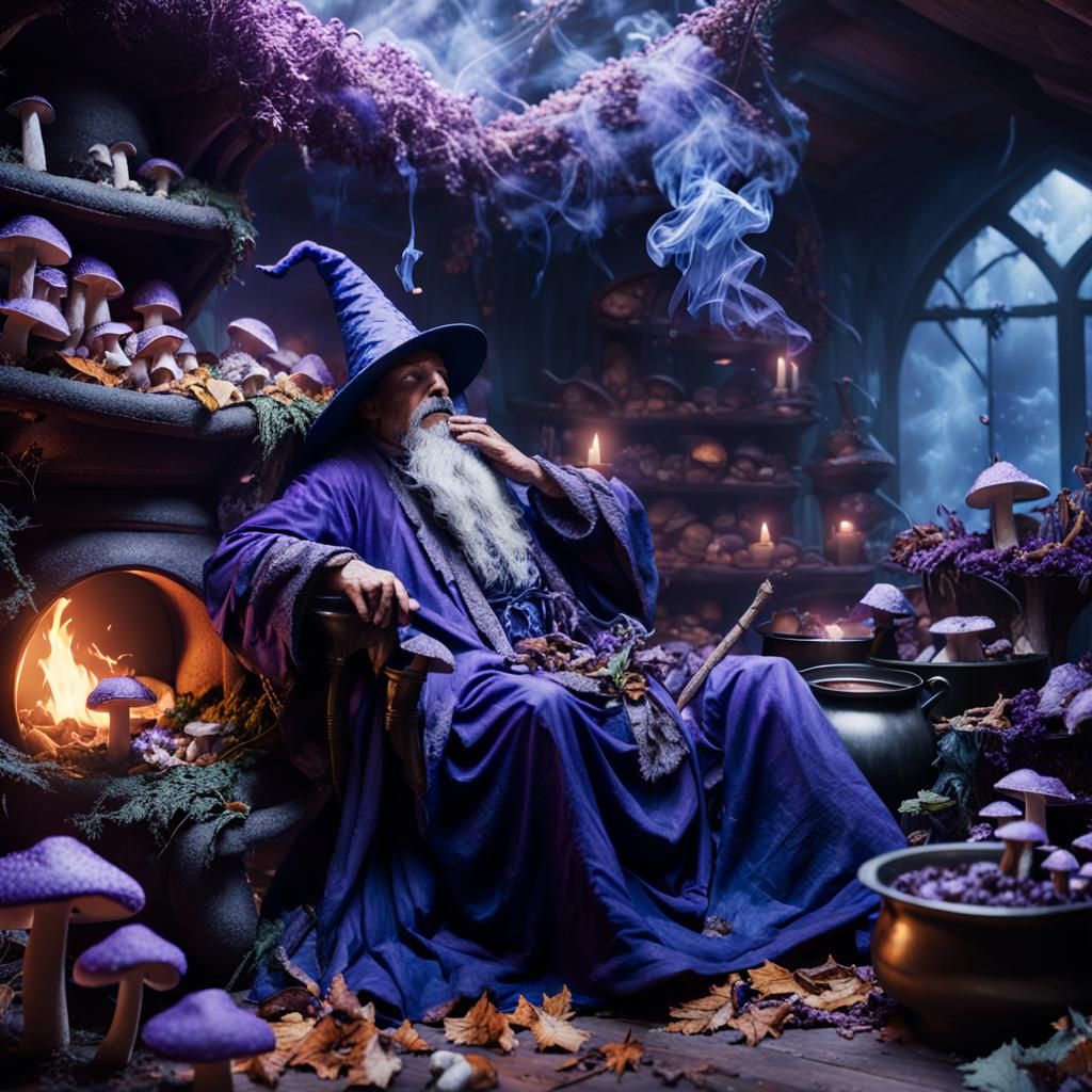 Wizard Sleeps Amidst Magical Mishaps: Concept Art