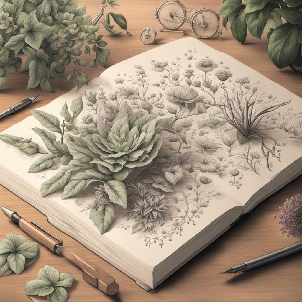 Botanical Ink Drawing