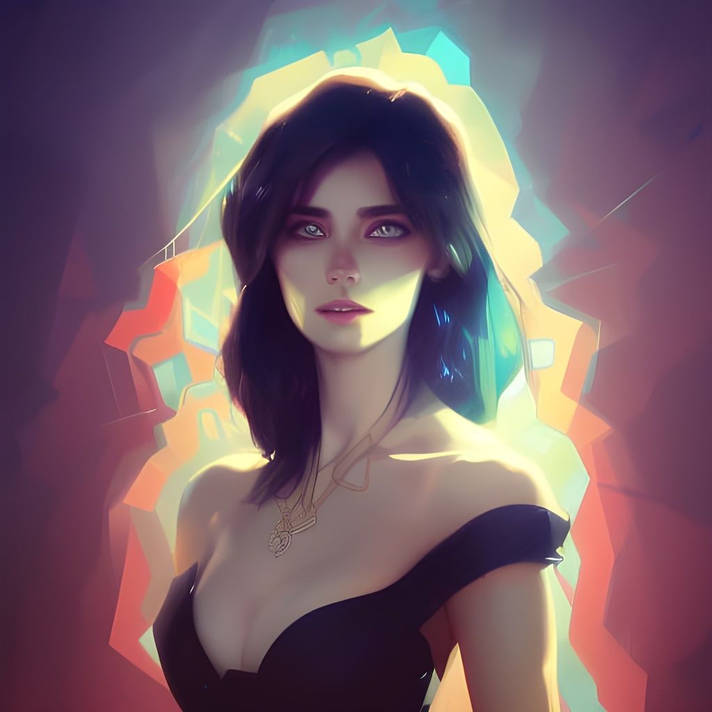 Diamond Heart Portrait in Hyperdetailed Style