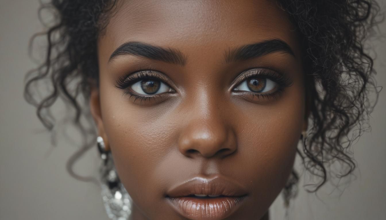 Glamorous Close-Up: Melanin Beauty in 8K HDR