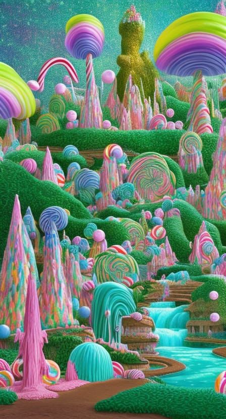 Gingerbread House in Fantasy Candy Land