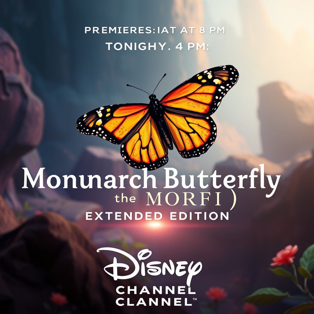 Monarch Butterfly Movie Poster in Ash Thorp Style