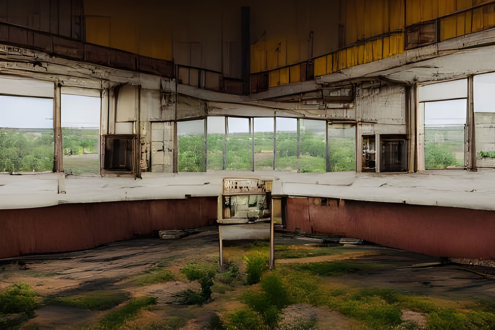 Photorealistic Ruins of Recursive Industrial America