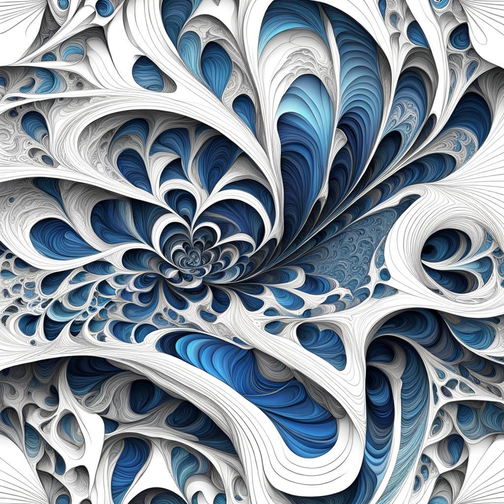 Abstract Fractal Wave Function with 3D Shading