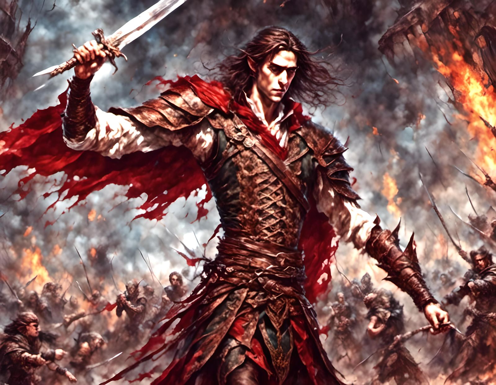 Battle-Scarred Warrior King in Gritty Historical Style