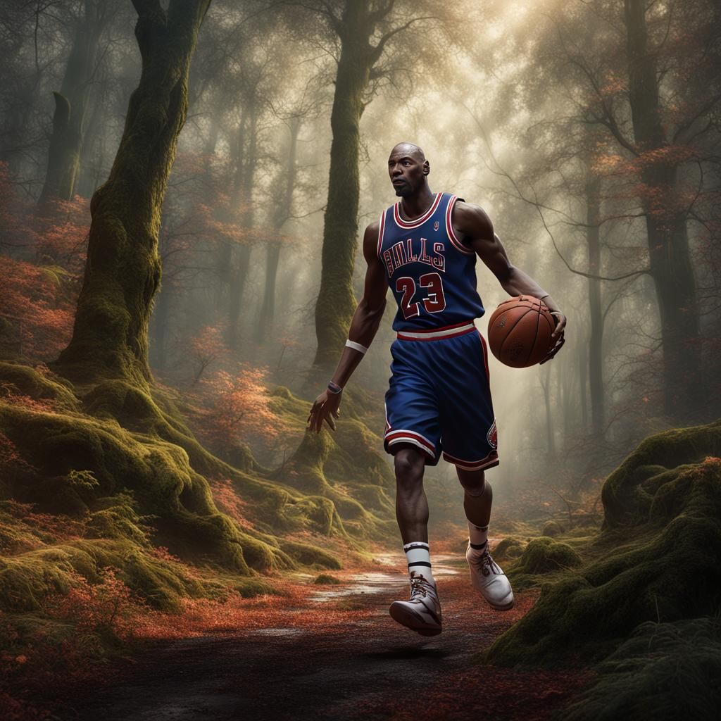 Michael Jordan as Fantasy Ranger in Forest
