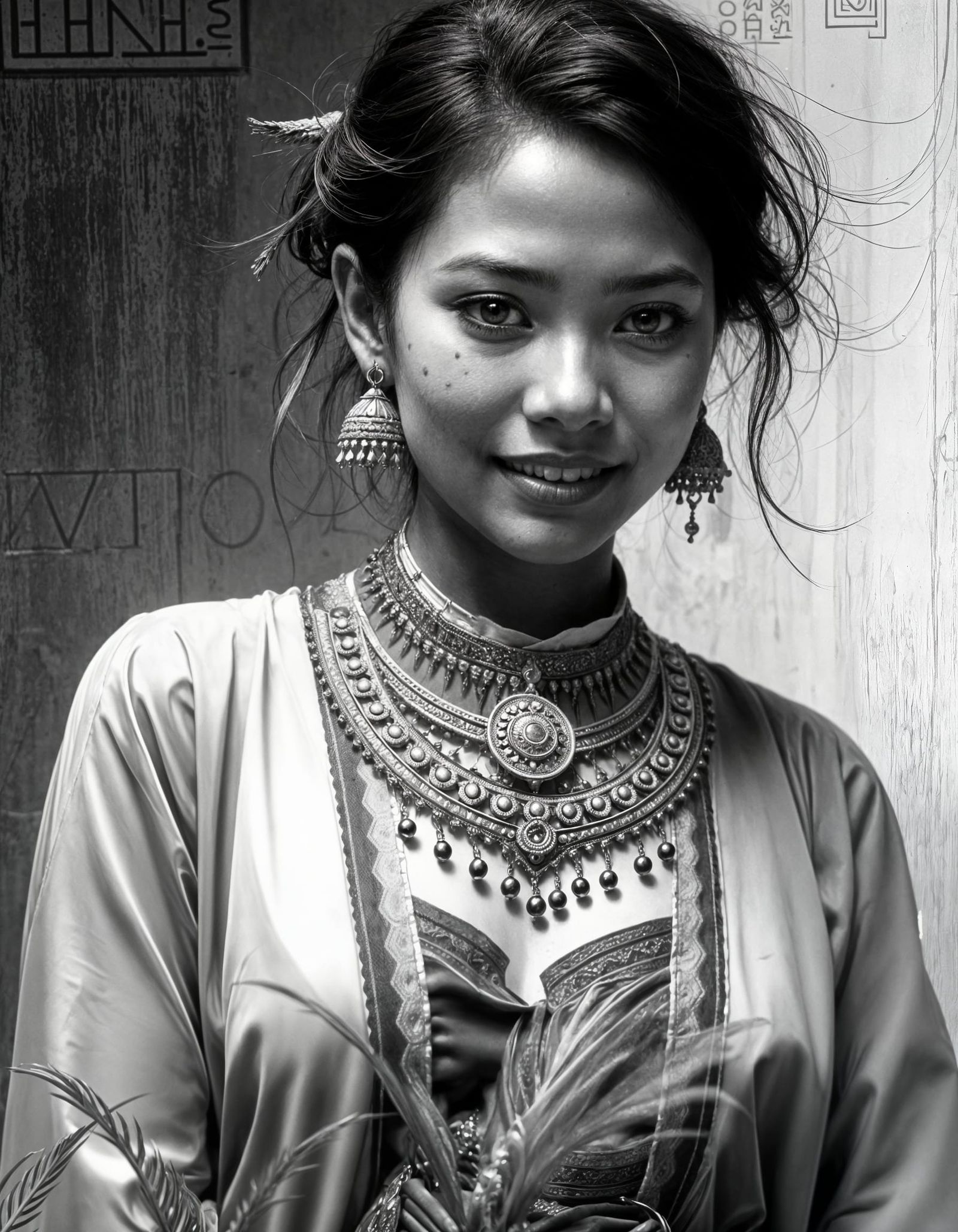 Enchanting Portrait of a Young Cambodian Woman in Traditiona...