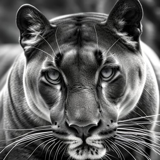 Hyperrealistic Panther Portrait in High Definition