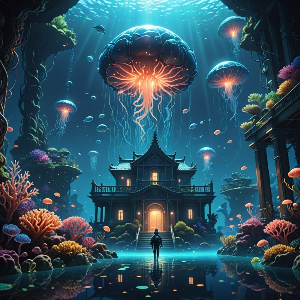 Majestic Coral Palaces in a Dreamy Underwater Realm