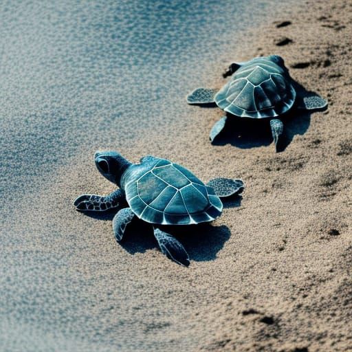 Baby Sea Turtles Swimming: Professional Photography