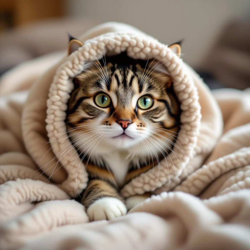 Cute Cozy Cat Image