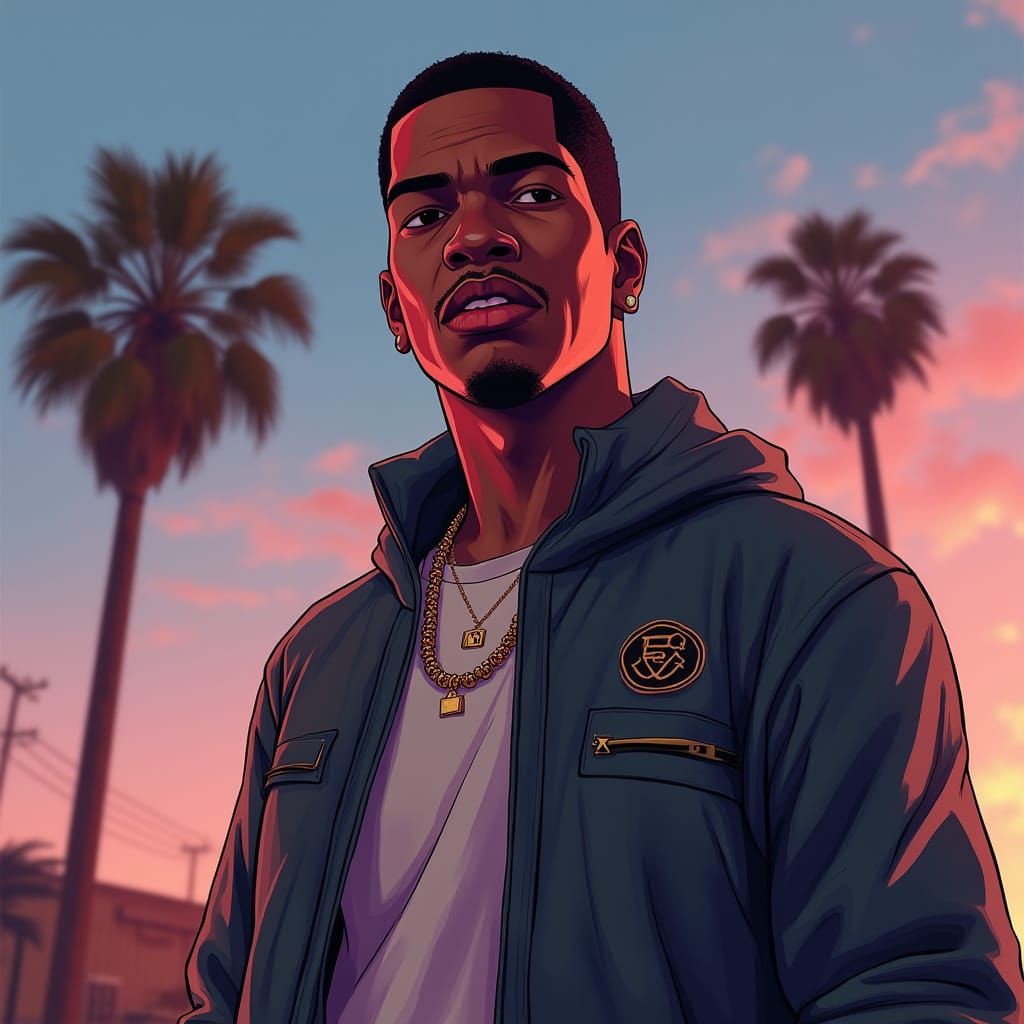 Classic Cell-Shaded Character Art in a Grand Theft Auto San ...