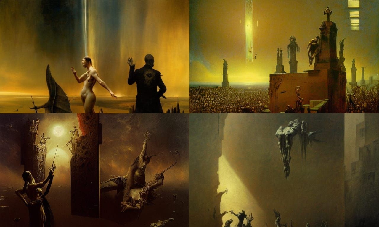 Surreal Horror Melting Oil Canvas Inspired by Dali