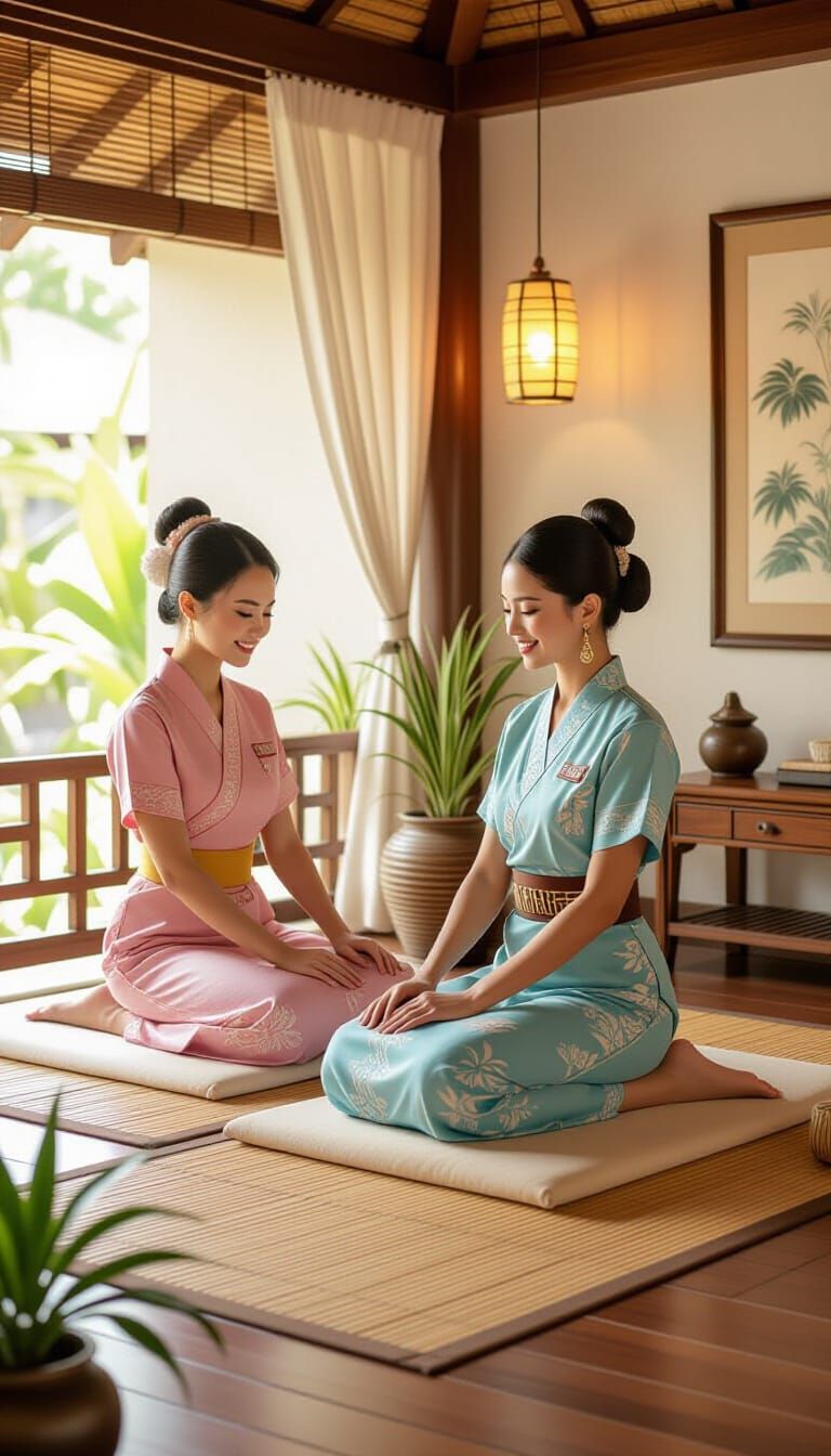 Rejuvenating Thai Massage with Tropical Decor