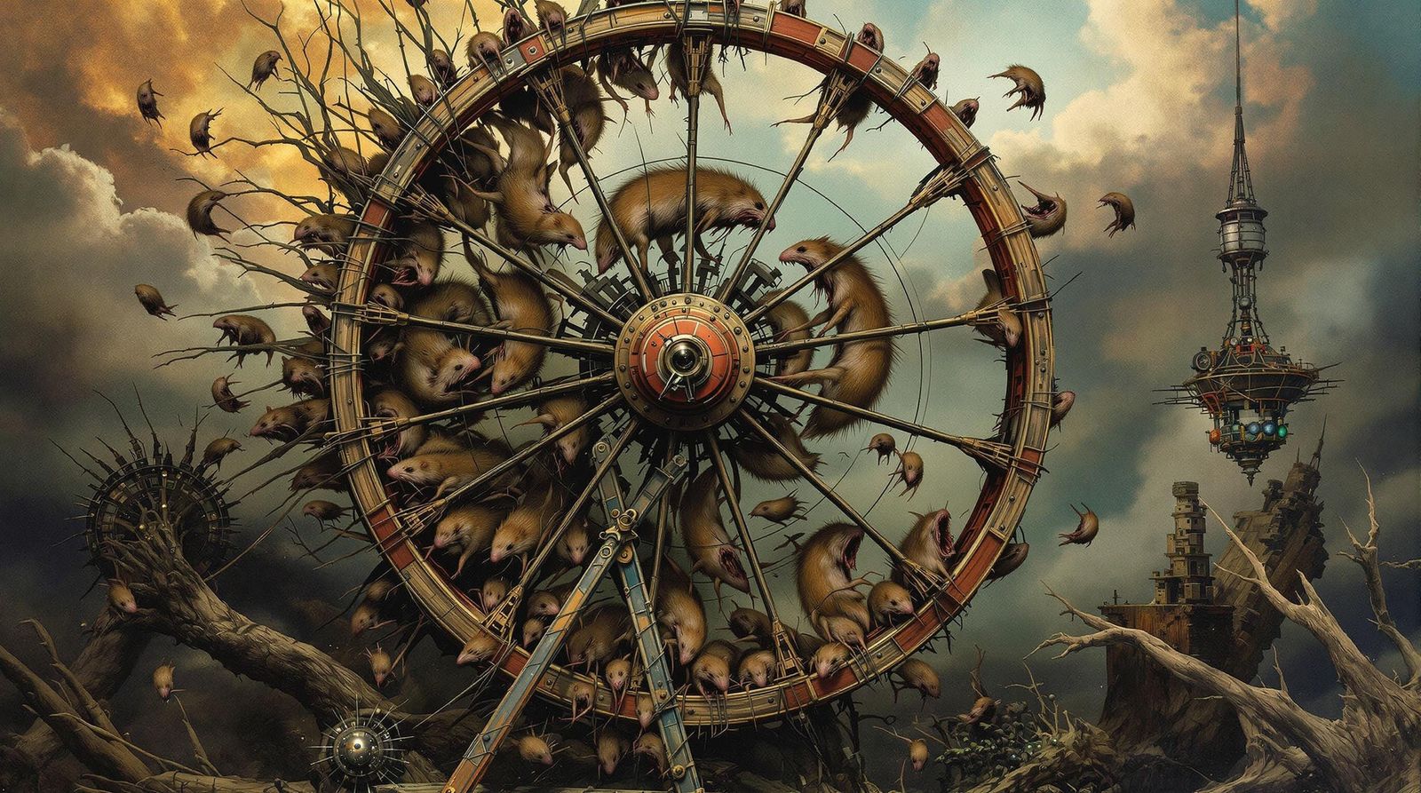 Steampunk Hamster Wheel of Surreal Death