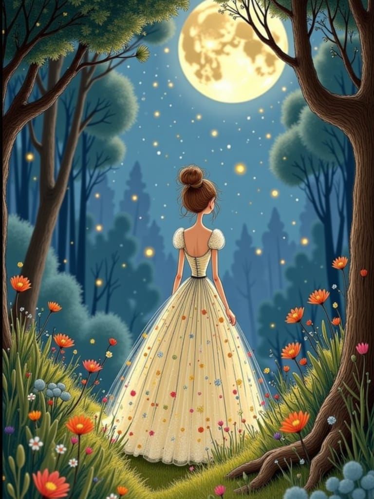 Cinderella's Fairy Godmother Appears in Enchanted Forest