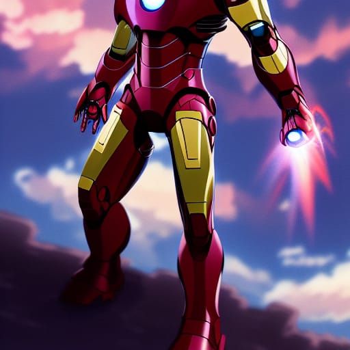 Iron Man in Studio Ghibli Anime Style