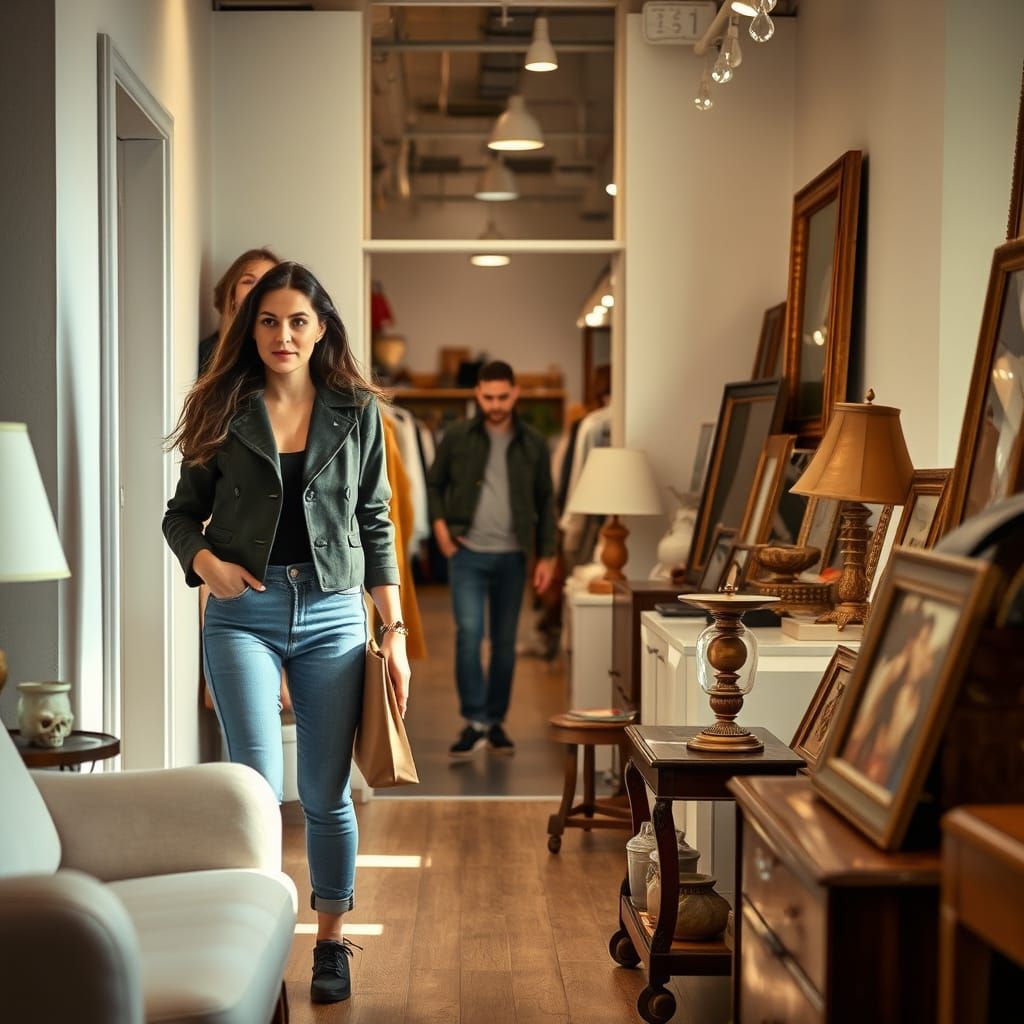 Cozy Vintage Shop with Modern Touches and Friendly Customer ...