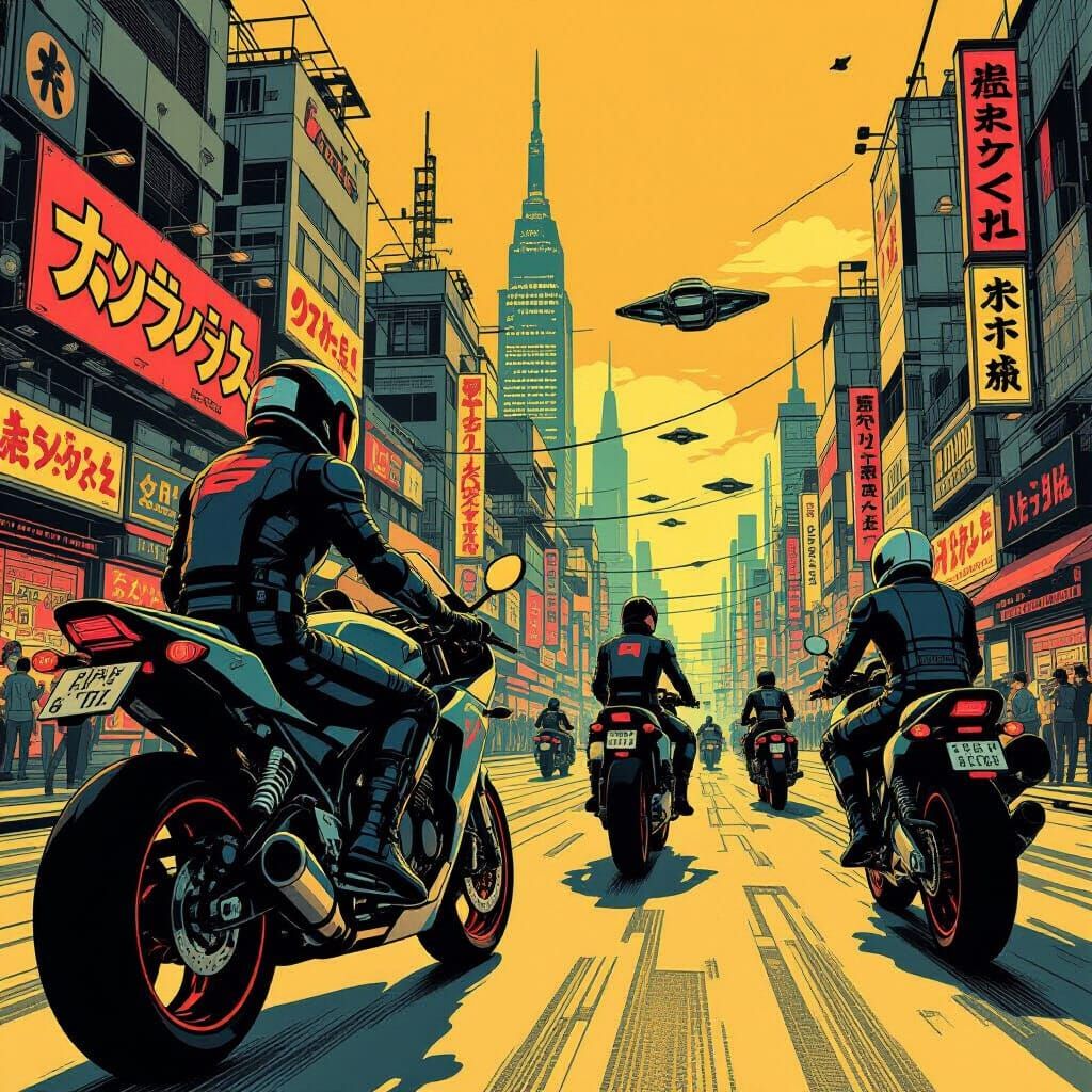 Akira Inspired Motorcycle Gang Fights Government in Golden C...