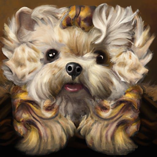 Adorable Hyperrealistic Dragon-Dog Hybrid in 24K Detail
