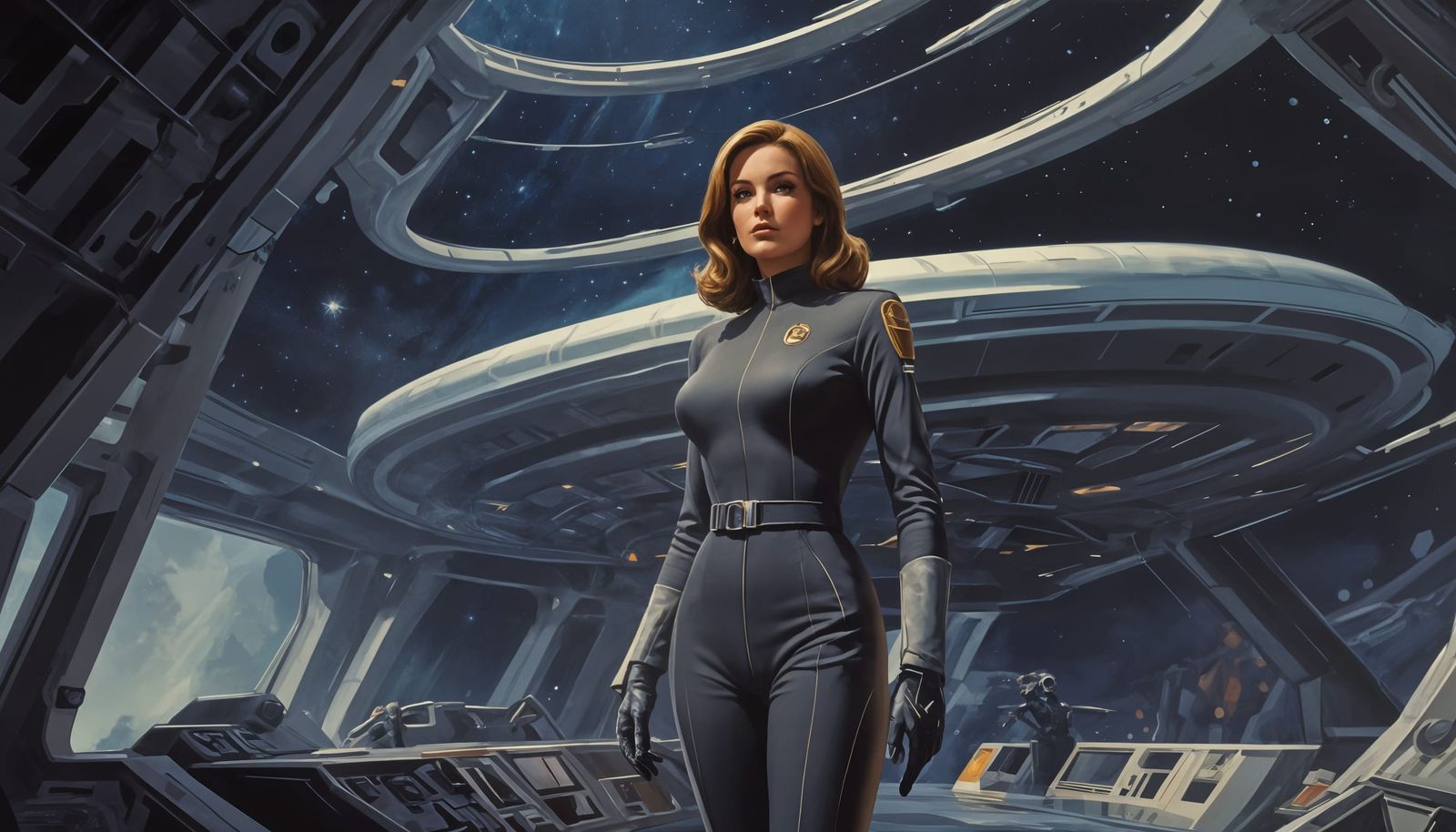 Space Commander in Honeycomb Space Suit