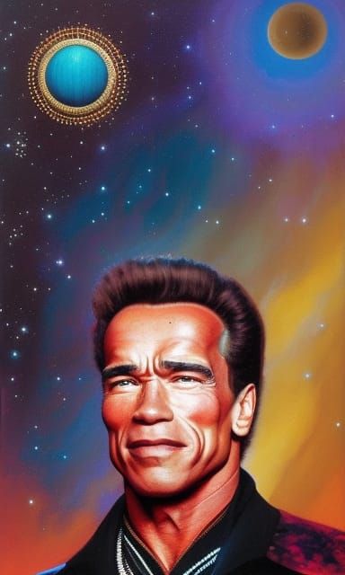 Arnold Schwarzenegger as Darksynth Cosmic Being