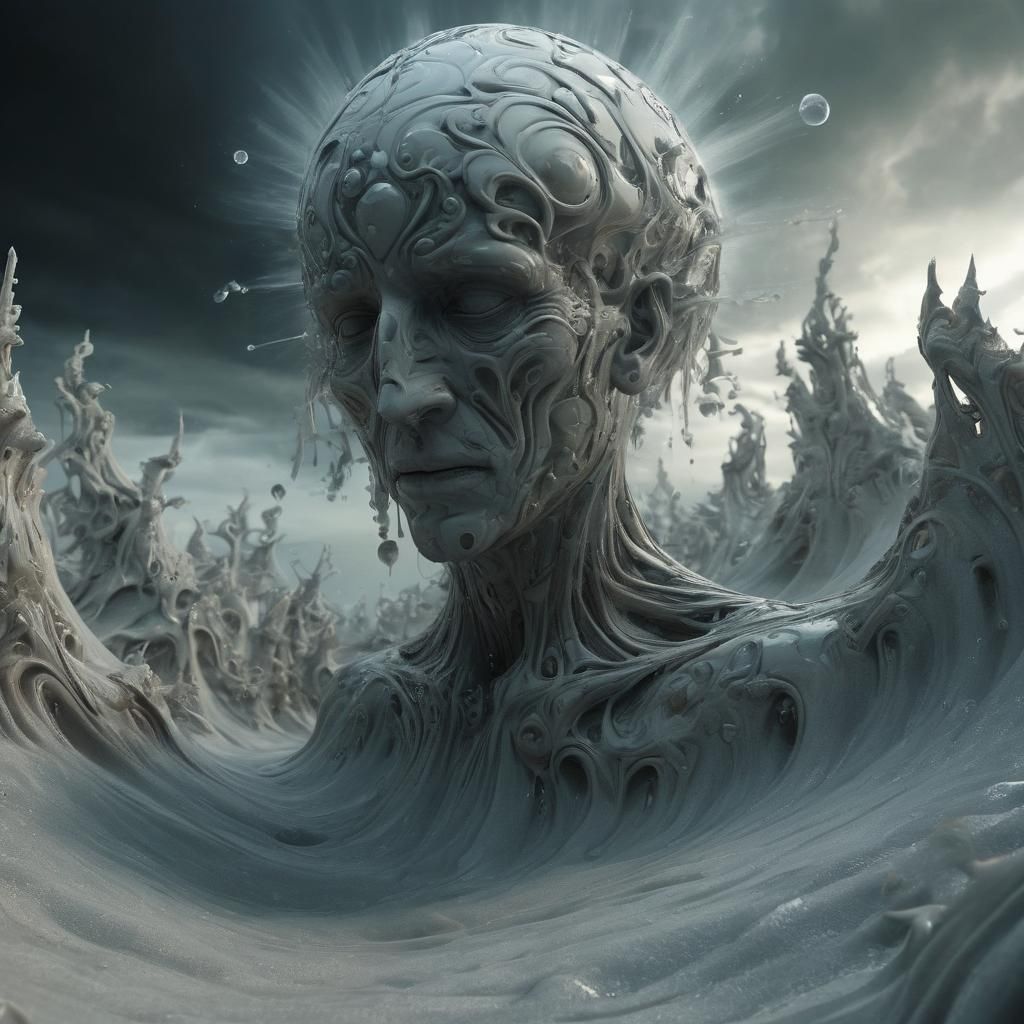 Unreal Engine/parallax;
"Rage of eternal evil."
by William Blake/Pablo Picasso/Gerald Brom; surrealism, vo...