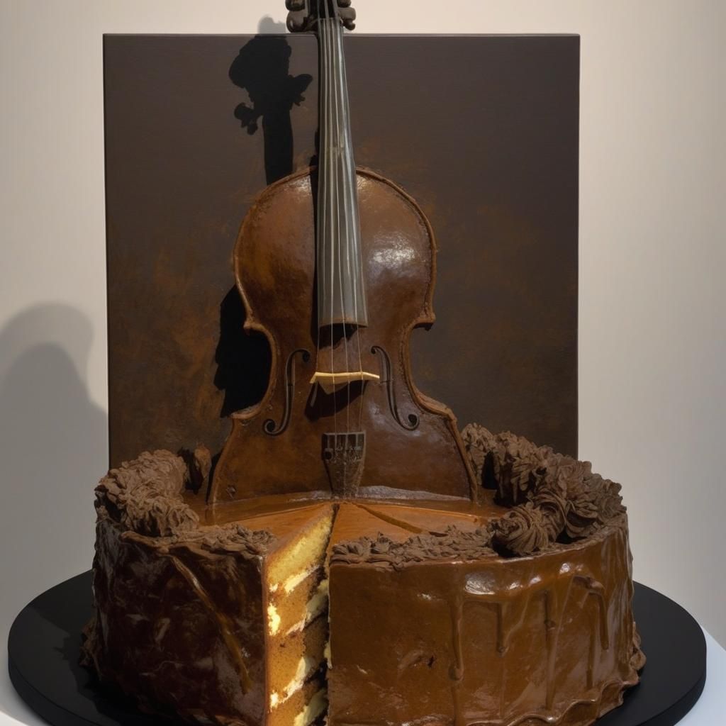 Musical Cake Sculpture Inspired by Impressionism