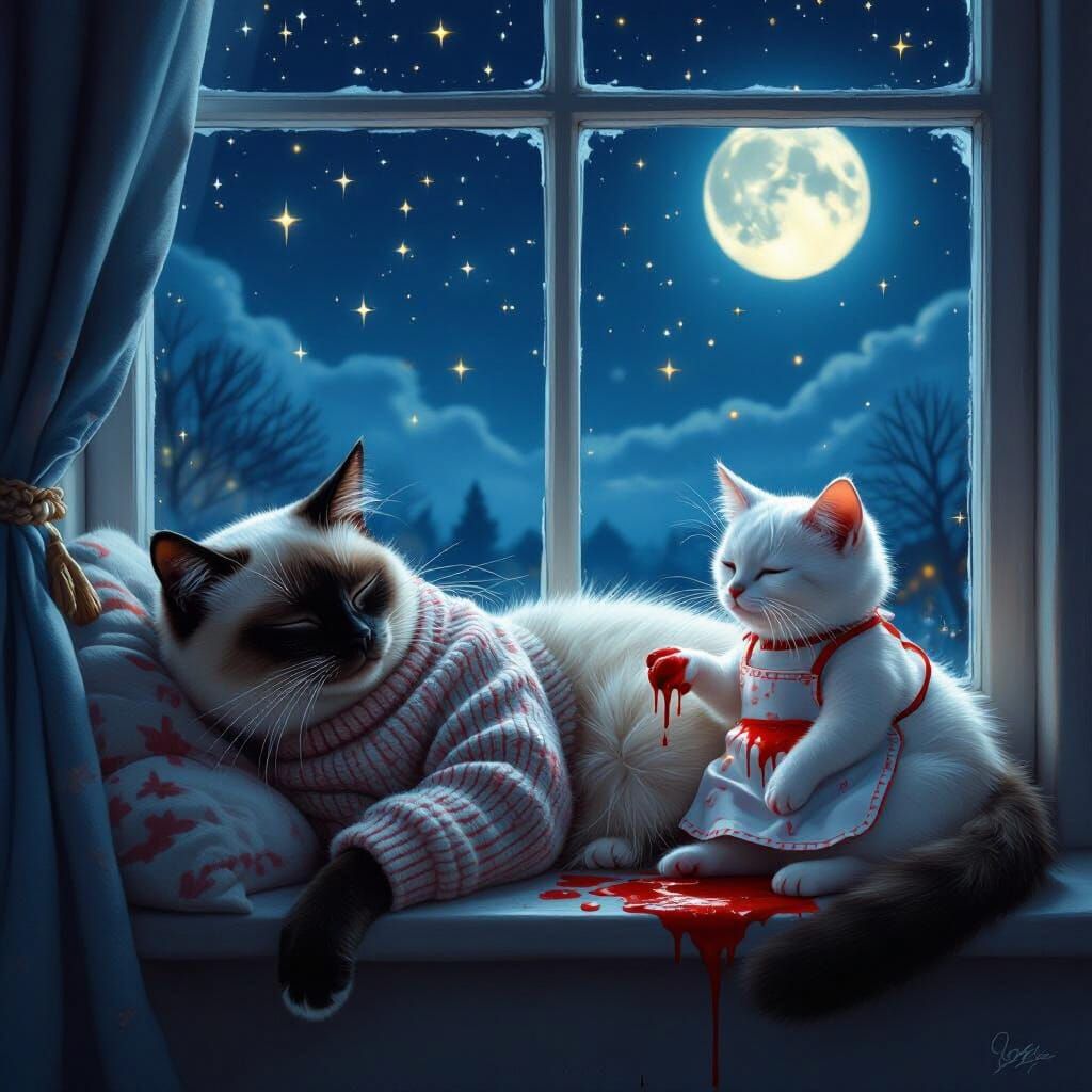 Cats' Mischief: A Serene Nap Interrupted